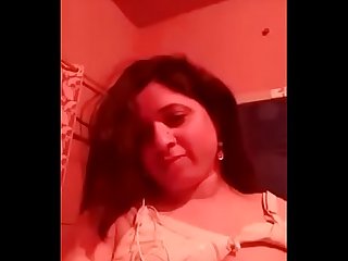 Horny punjabi booby bhabhi selfie in redroom with dirty hindi audio