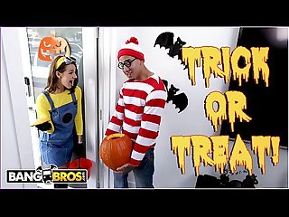 BANGBROS - Trick Or Treat, Smell Evelin Stone's Feet. Bruno Gives Her Something Good..