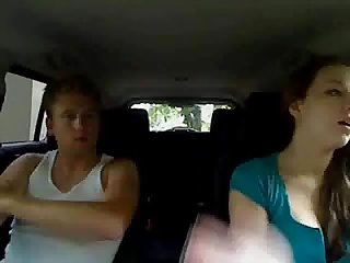 Cute teen in car fucking