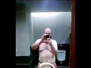 Hot Bear Barebacks in Office Bathroom