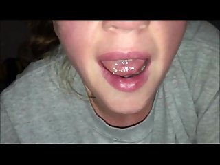 Amateur Blonde sucks and swallows