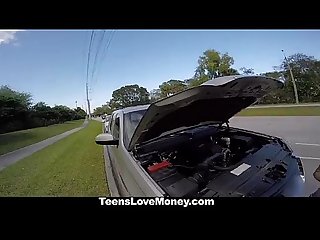 Busty Babe Gets Towed, Fucked And Paid!