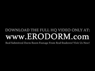 Lusty coeds pussy nailed deep and hard at dorm room orgy