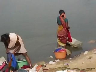Women washing clothes