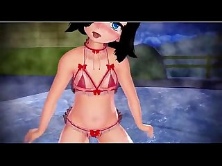 Hentai girl masturbating in pool