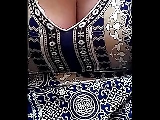 Part 2 of Sexy round soft and juicy Boobie Desi Babe playing with her bubble Boobs