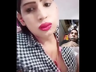 Sexy cute girl over Video call with bf