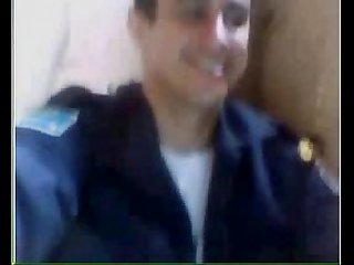 Policial de campo grande mostrando o pau na webcam