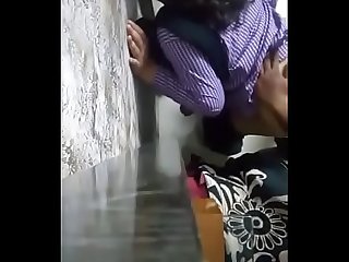 Southindian mallu it professional girl sex with office guy standing near wall