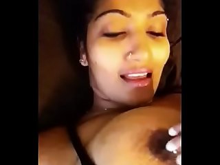 My NRI Girlfriend Showing her Peirced Nipple