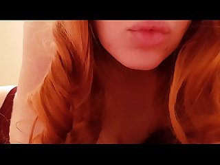 SWEET REDHEAD ASMR GIRLFRIEND RELAXES YOU IN BED