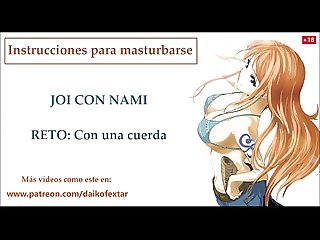 JOI Espa?ol hentai, Nami One Piece, Instrucciones para masturbarse.