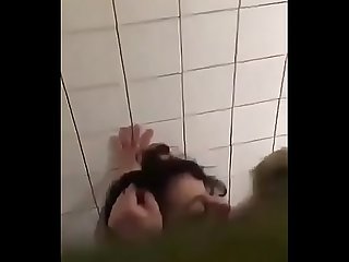 Drunk girls rubbing in toilet shot with hidden cam.