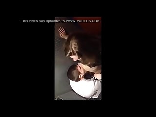 Dirty whore fucked on club toilet