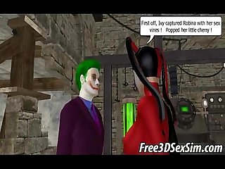 3d cartoon harley quinn getting her pussy toyed