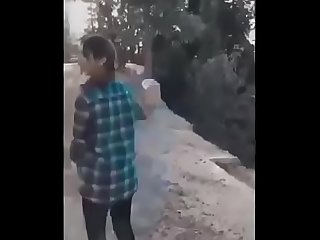 Muslim girl getting fucked in mountain trip by uncut dick paki