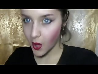 Tongue and uvula fetish by a beautiful russian girl