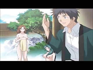Anime sister gives brother blowjob