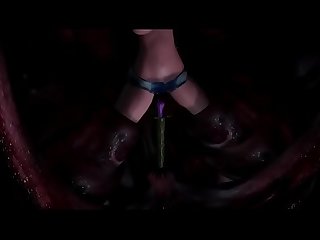 [MMD R-18] Sexy Nerdy Girl Gets Groped and Creamed by Tentacle Demon