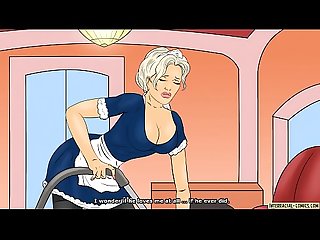 White maid in trouble - Hot interracial comics video
