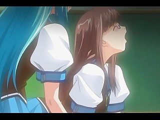 Nikutai teni yuri lesbian anime kiss scenes