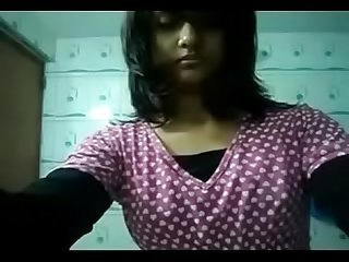 Indian teen stripping before cam