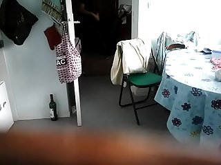 Aunty changing her clothes on camera