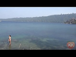 Girl in Bikini in Lake