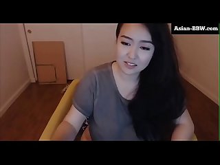 Thick Asian Teen Creams all over Butt Plug - more at Asian-BBW.com