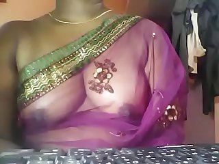 Indian aunty showed tits on chat