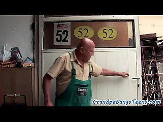 Sweet teen asslicked and fucked by grandpa