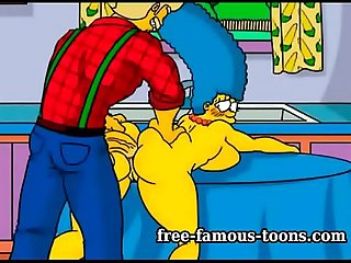 Mature Marge Simpson cheating hentai