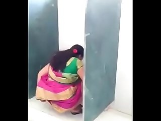 Desi teacher in toilet