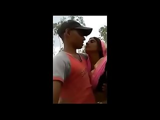 Indian mom outdoor kissing