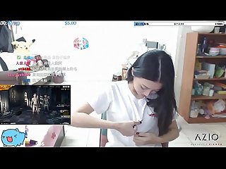Twitch streamer japanese flashing perfect shape boobs in an exciting way